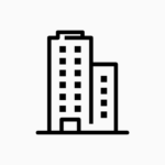 Ikona budynku mieszkalnego – symbol produktu: świadectwo energetyczne dla mieszkania.