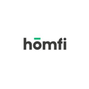 Logo homfi – partner Vel Energy w zakresie rynku nieruchomości i obsługi klientów.